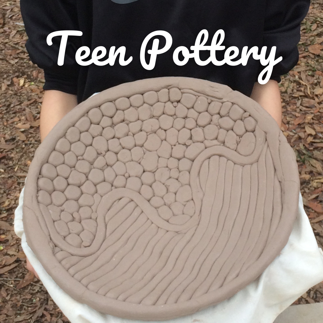 Teen pottery web image impasto painted flowers