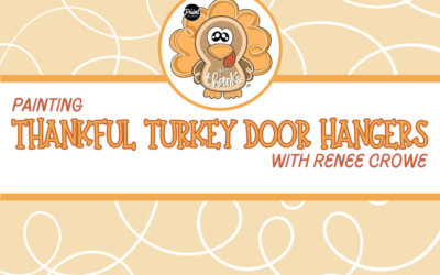 Painting Thankful Turkey Door Hangers